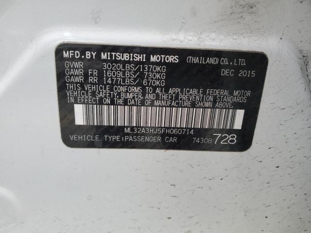ML32A3HJ5FH060714 Mitsubishi MIRAGE DE