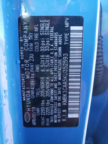 KM8K1CAA5KU352593 Hyundai Kona Se