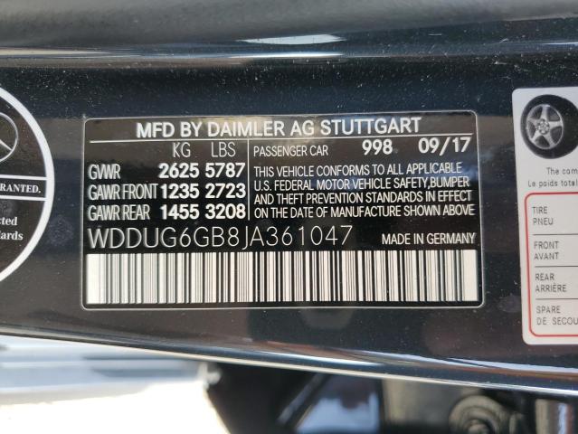 WDDUG6GB8JA361047 Mercedes-Benz S 450