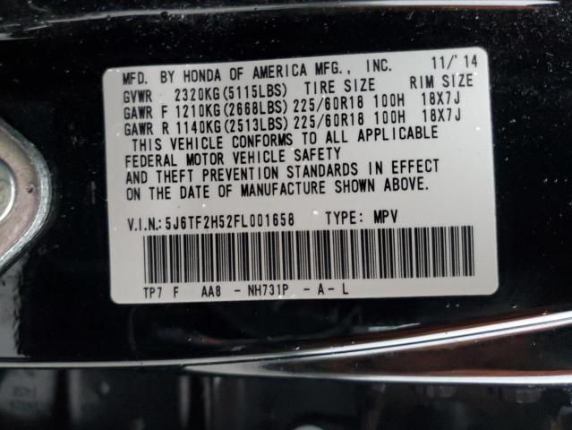 5J6TF2H52FL001658 Honda Crosstour Exl