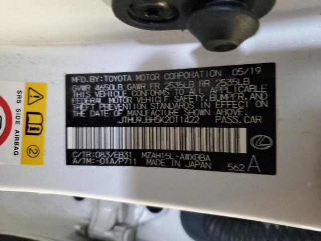 JTHU9JBH5K2011422 Lexus UX 250H