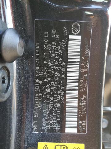 58ABK1GG0HU048036 Lexus ES 350