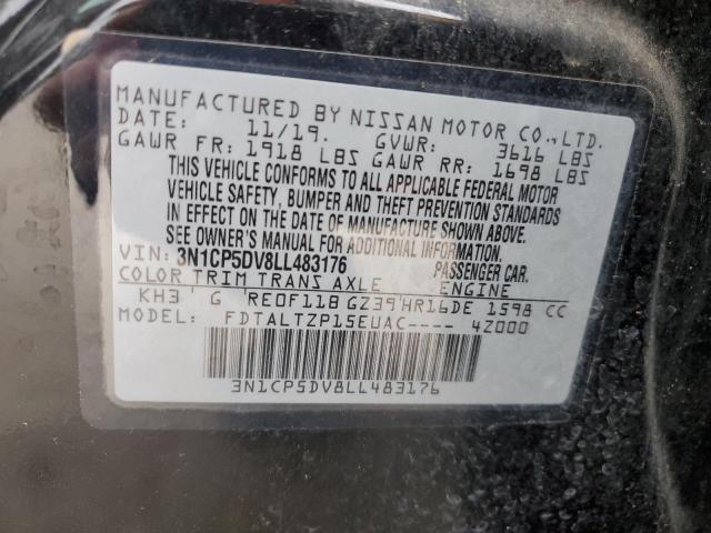 3N1CP5DV8LL483176 Nissan KICKS SR