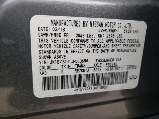 JN1EV7AR1JM610659 Infiniti Q50 LUXE