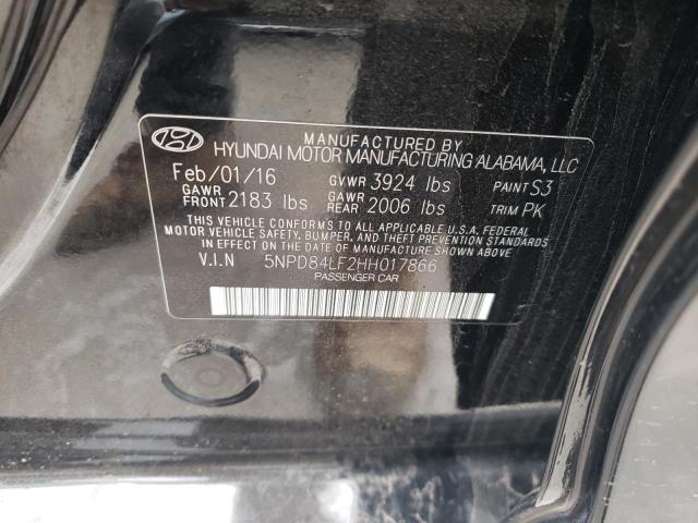 5NPD84LF2HH017866 Hyundai ELANTRA SE