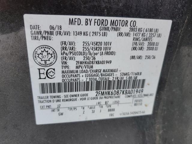 2FMHK6D87KBA01949 Ford Flex Limited