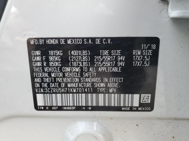 3CZRU5H71KM701411 Honda Hr-v Exl