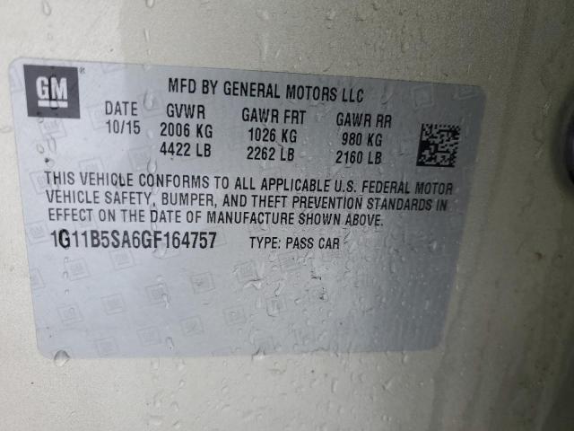 1G11B5SA6GF164757 Chevrolet Malibu Limited Ls