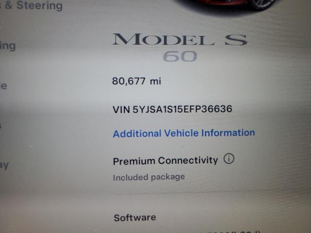 5YJSA1S15EFP36636 Tesla MODEL S