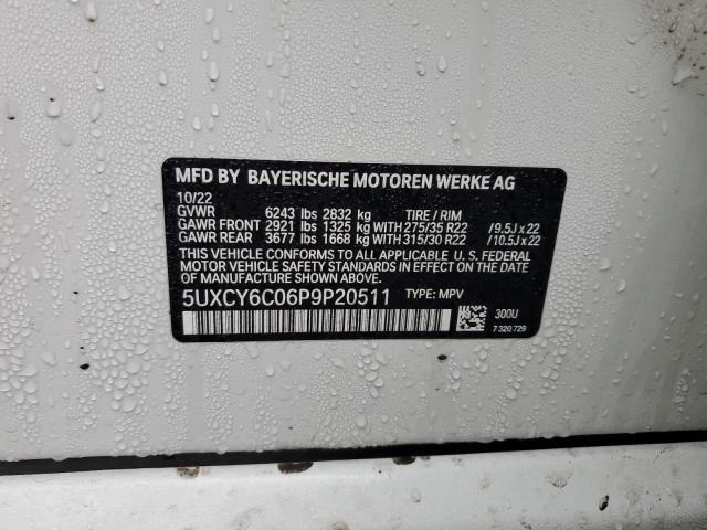 5UXCY6C06P9P20511 BMW X6 Xdrive40i