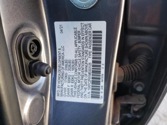 19XFC2F81ME003125 Honda Civic Sport