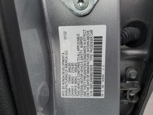 19XFL2H8XNE018978 Honda Civic Sport