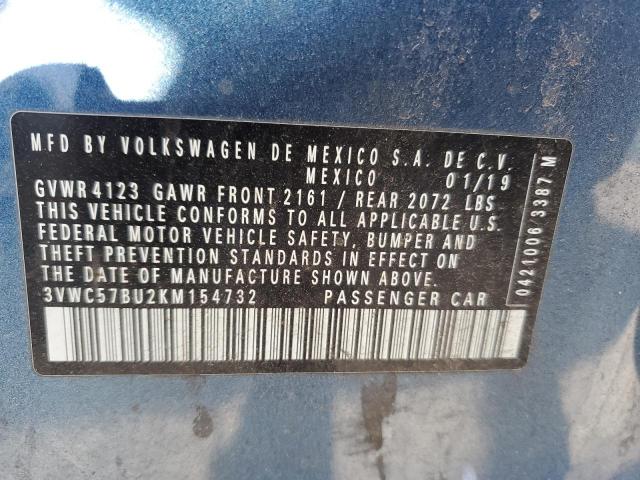 3VWC57BU2KM154732 Volkswagen JETTA S
