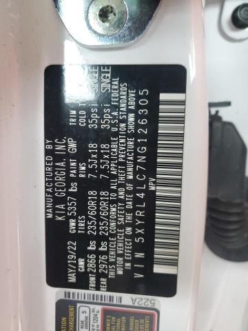 5XYRL4LC7NG126305 KIA SORENTO S