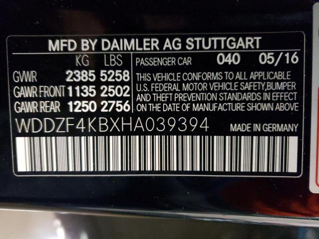 WDDZF4KBXHA039394 Mercedes-Benz E 300 4matic
