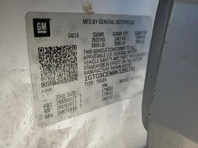 1GTG5CEN9K1290791 GMC CANYON SLE