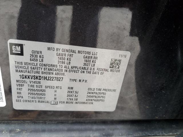 1GKKVSKD1HJ227827 GMC Acadia Limited Slt-2