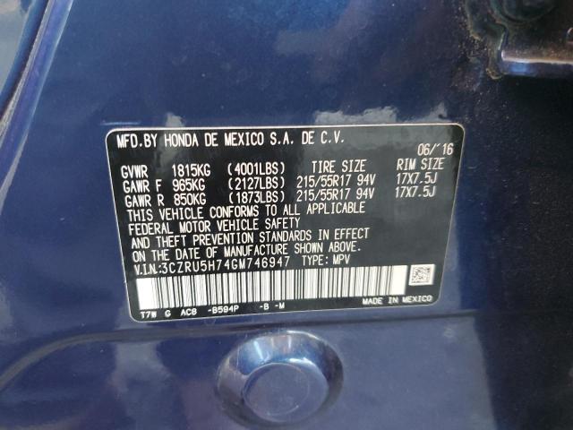 3CZRU5H74GM746947 Honda Hr-v Exl