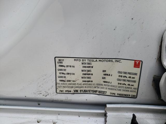 5YJSA1E15HF180327 Tesla MODEL S