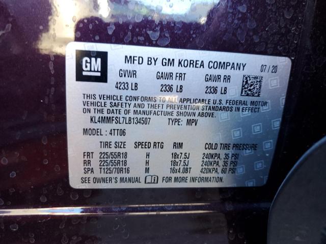 KL4MMFSL7LB134507 Buick Encore Gx Essence