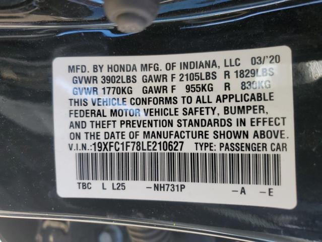 19XFC1F78LE210627 Honda CIVIC EXL
