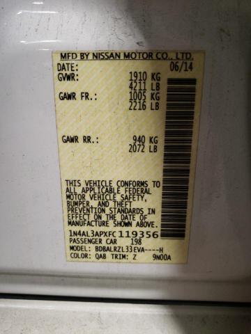 1N4AL3APXFC119356 Nissan ALTIMA 2.5