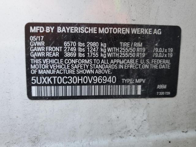 5UXKT0C30H0V96940 BMW X5 Xdr40e