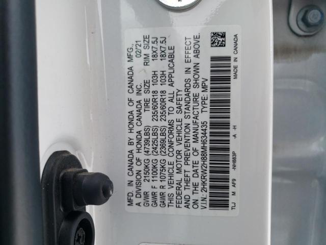 2HKRW2H88MH634435 Honda CR-V EXL