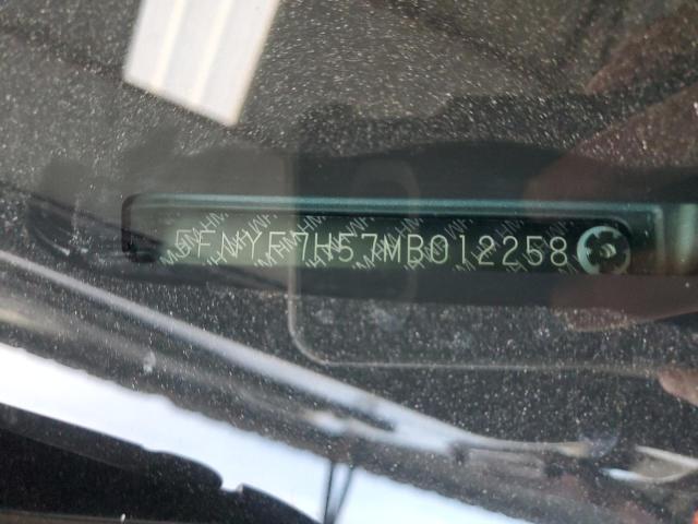 5FNYF7H57MB012258 Honda Passport Exl