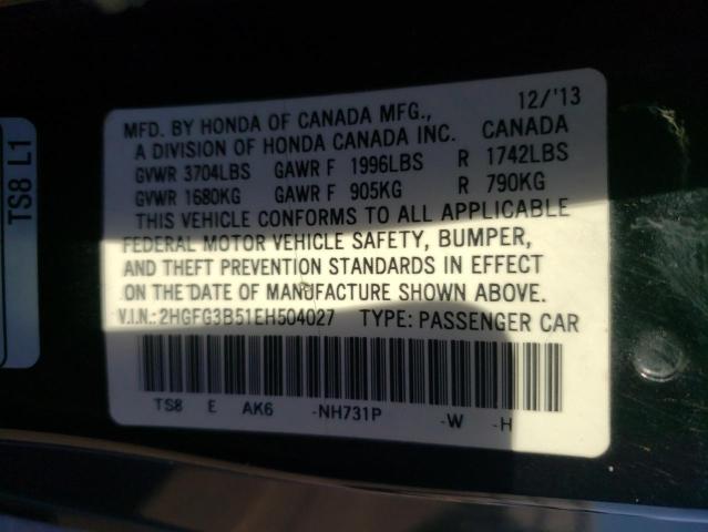 2HGFG3B51EH504027 Honda Civic Lx