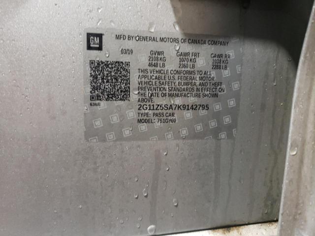 2G11Z5SA7K9142795 Chevrolet IMPALA LT