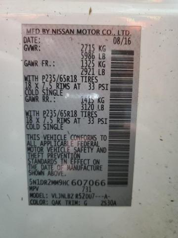 5N1DR2MM9HC607066 Nissan Pathfinder S