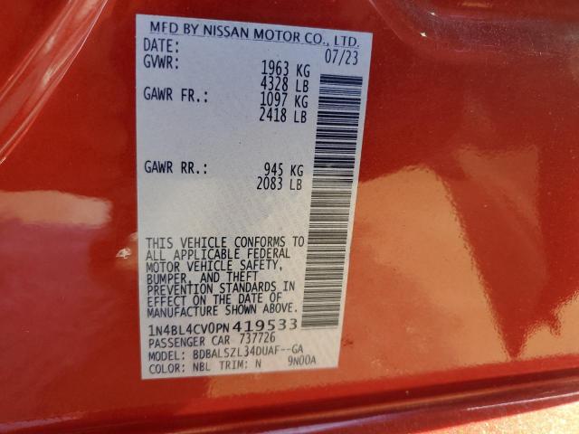 1N4BL4CV0PN419533 Nissan ALTIMA SR