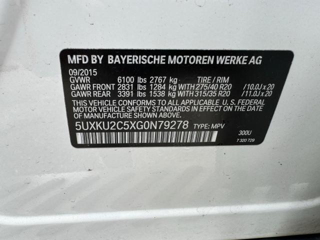 5UXKU2C5XG0N79278 BMW X6 Xdrive35i