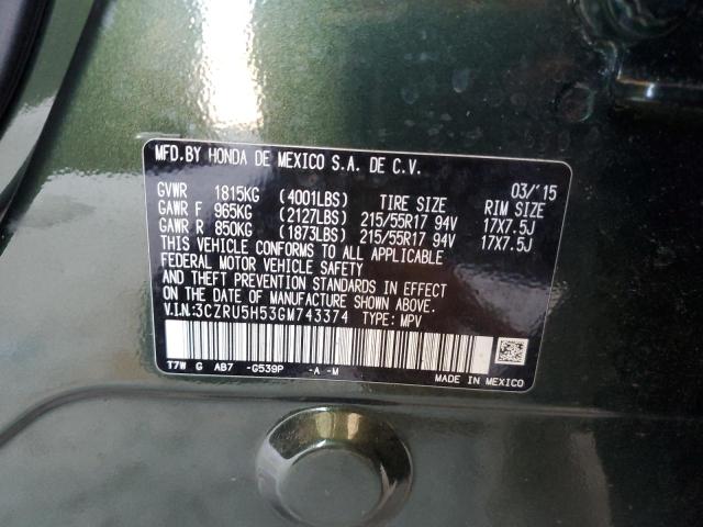 3CZRU5H53GM743374 Honda HR-V EX