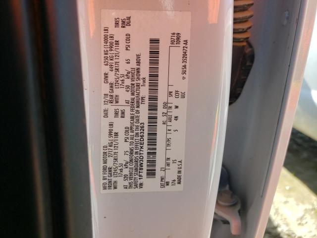 1FT8W3DT7KED63263 Ford F350 Super Duty