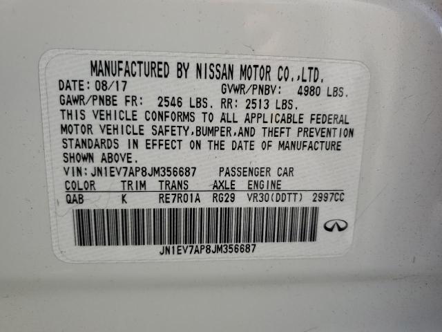 JN1EV7AP8JM356687 Infiniti Q50 LUXE