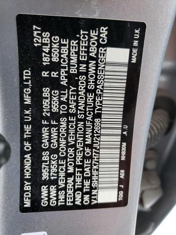 SHHFK7H77JU212698 Honda CIVIC EXL