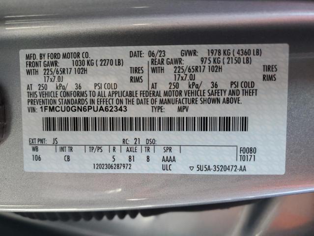 1FMCU0GN6PUA62343 Ford Escape Active