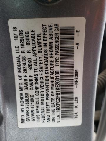 19XFC2F61KE200100 Honda Civic Lx