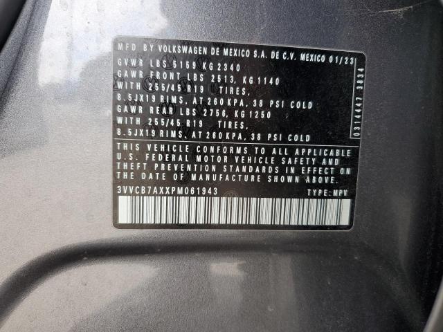 3VVCB7AXXPM061943 Volkswagen Tiguan Se R-line Black