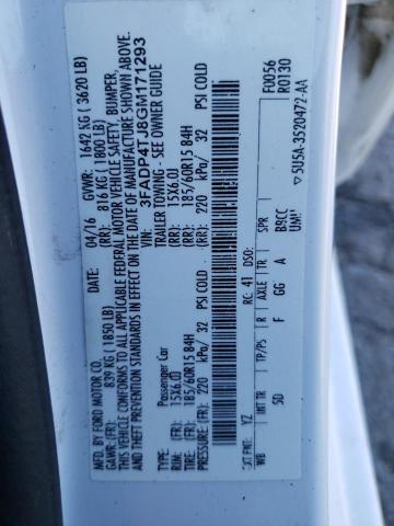 3FADP4TJ8GM171293 Ford FIESTA S