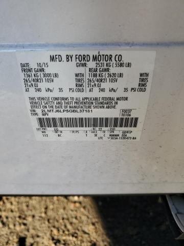 2LMTJ6LP5GBL37181 Lincoln Mkx Reserve