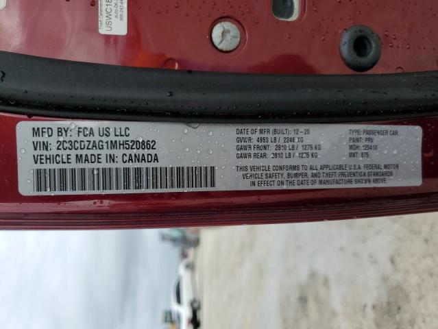 2C3CDZAG1MH520862 Dodge Challenger Sxt