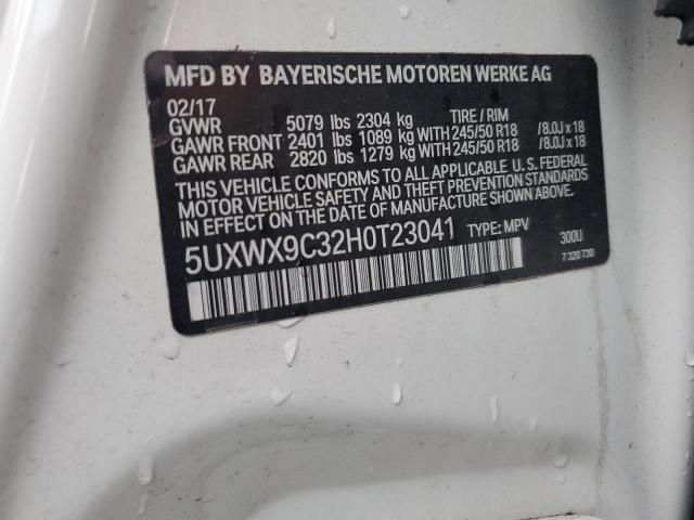 5UXWX9C32H0T23041 BMW X3 Xdrive28i