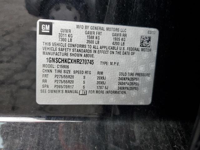 1GNSCHKCXHR270745 Chevrolet Suburban C1500 Lt