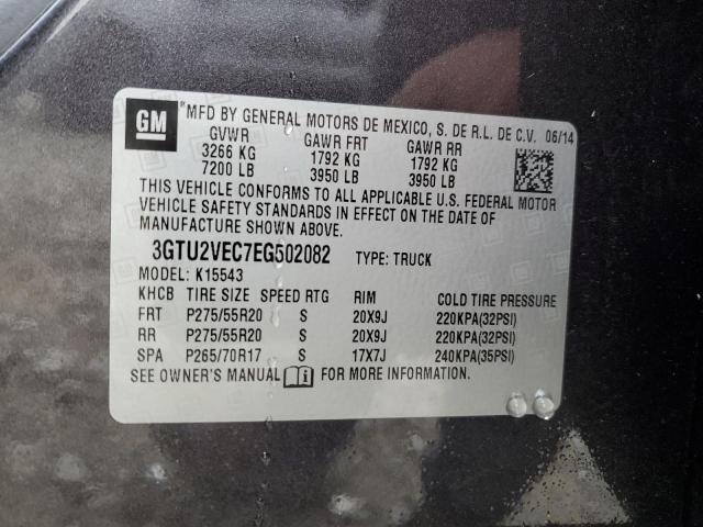 3GTU2VEC7EG502082 GMC Sierra K1500 Slt