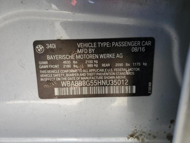 WBA8B3G55HNU35012 BMW 340 I