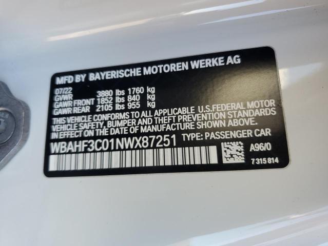 WBAHF3C01NWX87251 BMW Z4 Sdrive30i