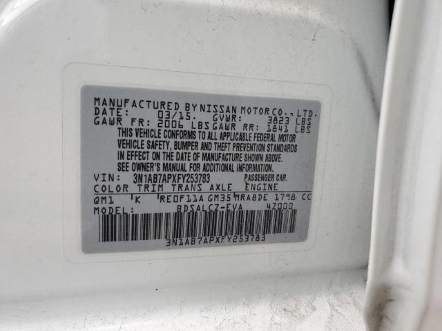 3N1AB7APXFY253783 Nissan SENTRA S